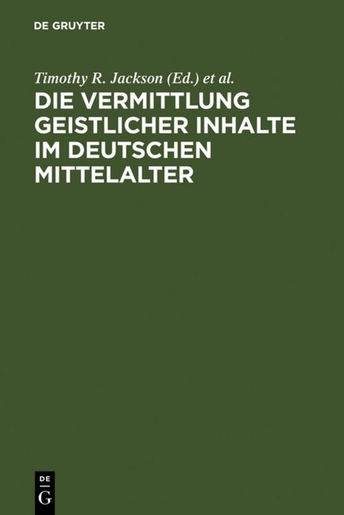 Produktbild: Die Vermittlung geistlicher Inhalte im deutschen Mittelalter