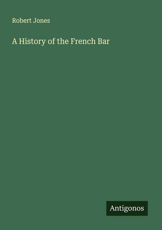 Produktbild: A History of the French Bar