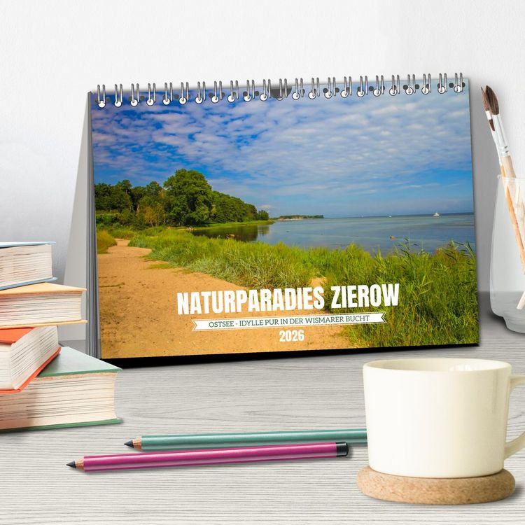 Produktbild: Naturparadies Zierow - Ostsee Idylle pur in der Wismarer Bucht (Tischkalender 2026 DIN A5 quer), CALVENDO Monatskalender