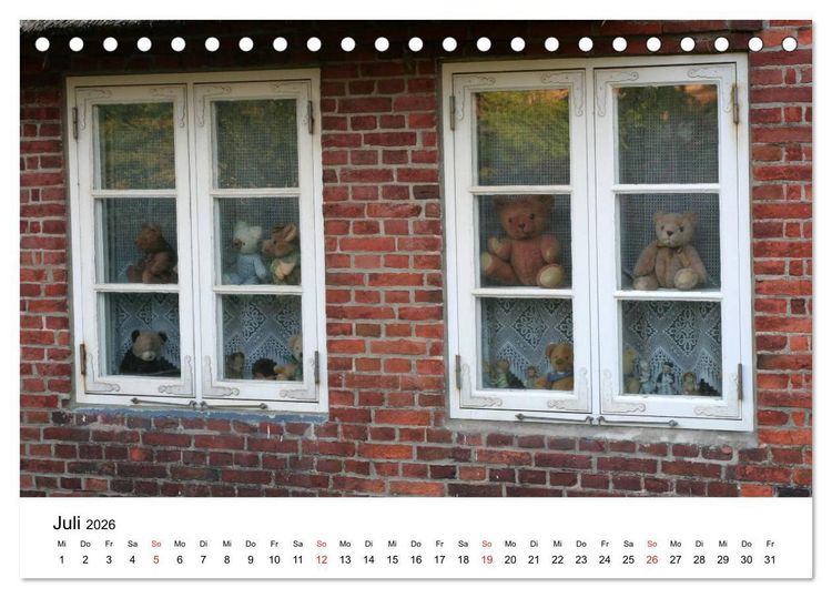 Produktbild: Teddys...jeder liebt sie (Tischkalender 2026 DIN A5 quer), CALVENDO Monatskalender