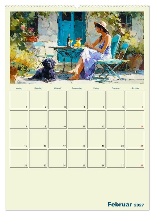Produktbild: Frauen im Garten. Poesie im Aquarell-Stil (Wandkalender 2027 DIN A2 hoch), CALVENDO Monatskalender