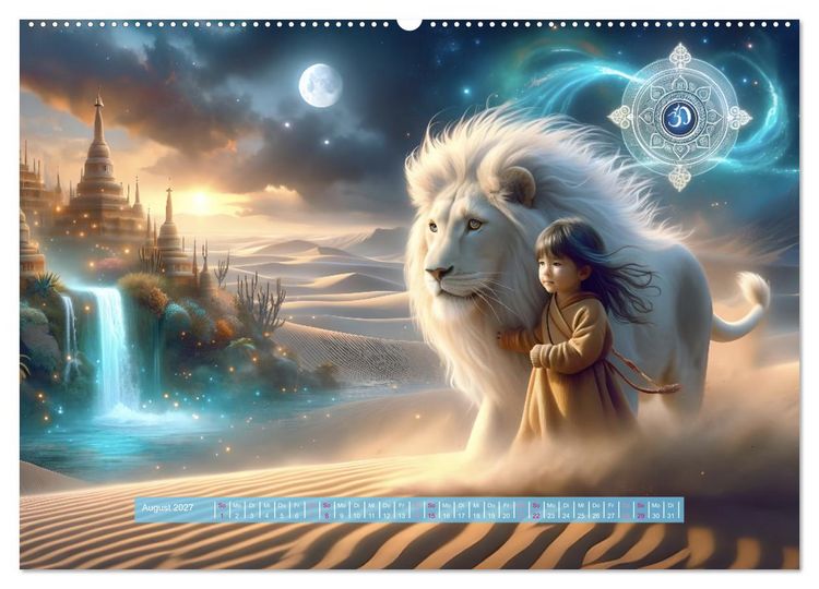Produktbild: Traumwelt der Krafttiere (hochwertiger Premium Wandkalender 2027 DIN A2 quer), Kunstdruck in Hochglanz