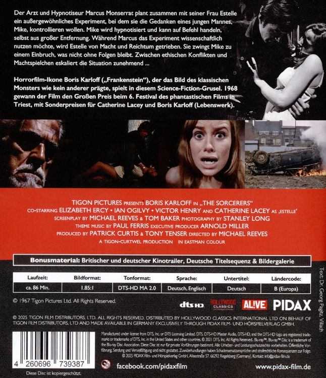 Produktbild: Im Banne des Dr. Monserrat (The Sorcerers) / Preisgekr&ouml;nter Science-Fiction-Grusel mit Horrorfilm-Ikone Boris Karloff (Pidax Film-Klassiker)