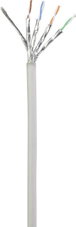 Produktbild: Renkforce RF-5043946 RJ45 Patchkabel CAT 6a S/FTP 15.00m Grau Flammwidrig 1St.
