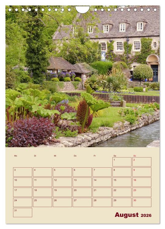 Produktbild: Die Cotswolds Englands gr&uuml;nes Herz (Wandkalender 2026 DIN A4 hoch), CALVENDO Monatskalender