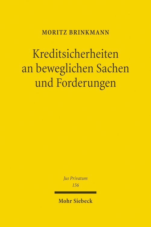 Produktbild: Kreditsicherheiten an beweglichen Sachen und Forderungen