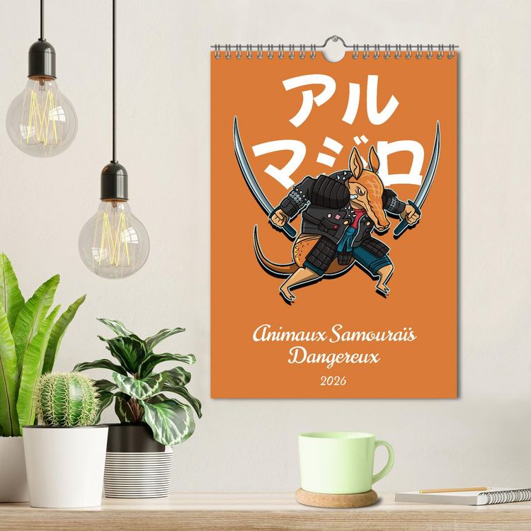 Produktbild: Animaux Samoura&iuml;s Dangereux (Calendrier mural 2026 DIN A4 horizontal), CALVENDO calendrier mensuel