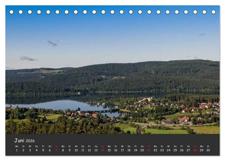 Produktbild: Schluchsee Naturpark S&uuml;dschwarzwald (Tischkalender 2026 DIN A5 quer), CALVENDO Monatskalender