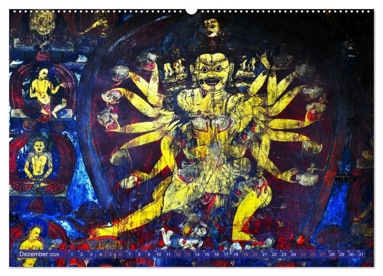 Produktbild: Mystische Wesen &ndash; Buddhistische Kunst im Himalaya (Wandkalender 2026 DIN A2 quer), CALVENDO Monatskalender