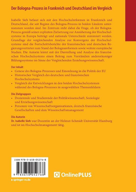 Produktbild: Der Bologna-Prozess in Frankreich und Deutschland im Vergleich