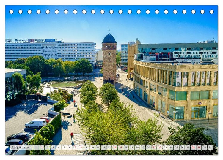 Produktbild: Ein Blick auf Chemnitz in Farbe (Tischkalender 2027 DIN A5 quer), CALVENDO Monatskalender