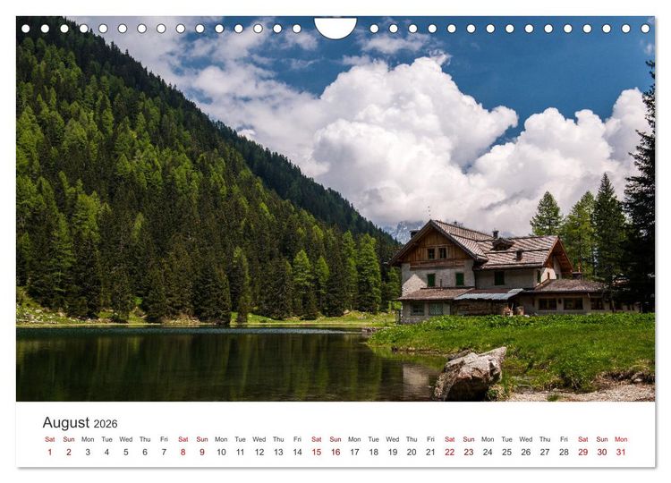 Produktbild: Alpine lakes on the Dolomites (Wall Calendar 2026 DIN A4 landscape), CALVENDO 12 Month Wall Calendar