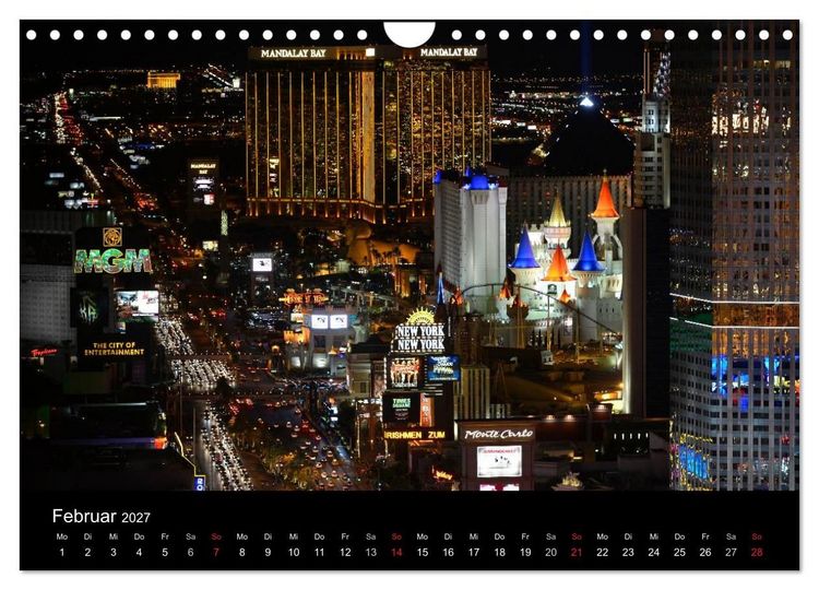 Produktbild: Las Vegas (Wandkalender 2027 DIN A4 quer), CALVENDO Monatskalender