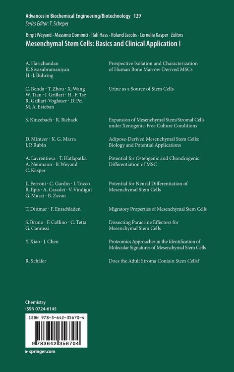 Produktbild: Mesenchymal Stem Cells - Basics and Clinical Application I