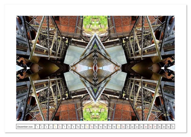 Produktbild: Faszination Spiegelung - Industrie und Technik (Wandkalender 2026 DIN A3 quer), CALVENDO Monatskalender