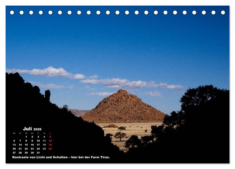Produktbild: Namibia mal anders (Tischkalender 2026 DIN A5 quer), CALVENDO Monatskalender