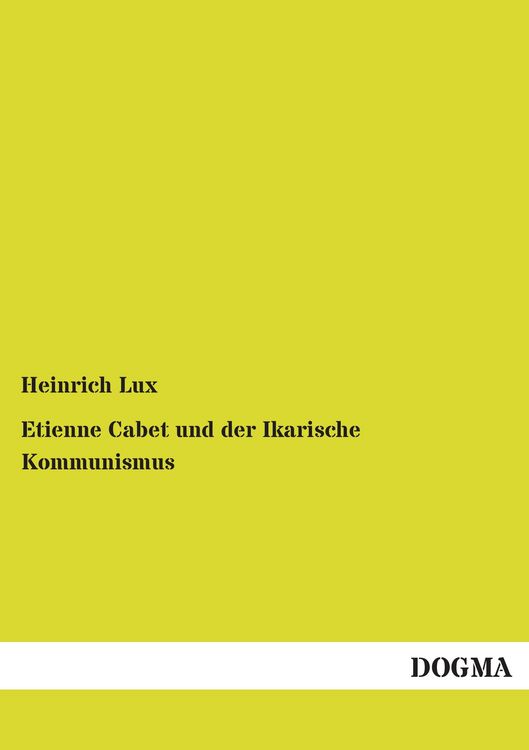 Produktbild: Etienne Cabet und der Ikarische Kommunismus