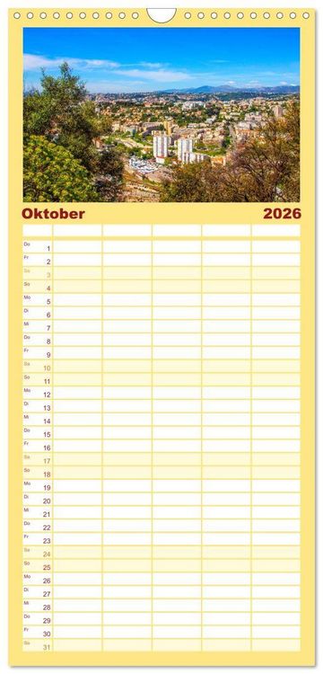 Produktbild: Familienplaner 2026 - Zauber der C&ocirc;te d'Azur mit 5 Spalten (Wandkalender, 21 x 45 cm) CALVENDO
