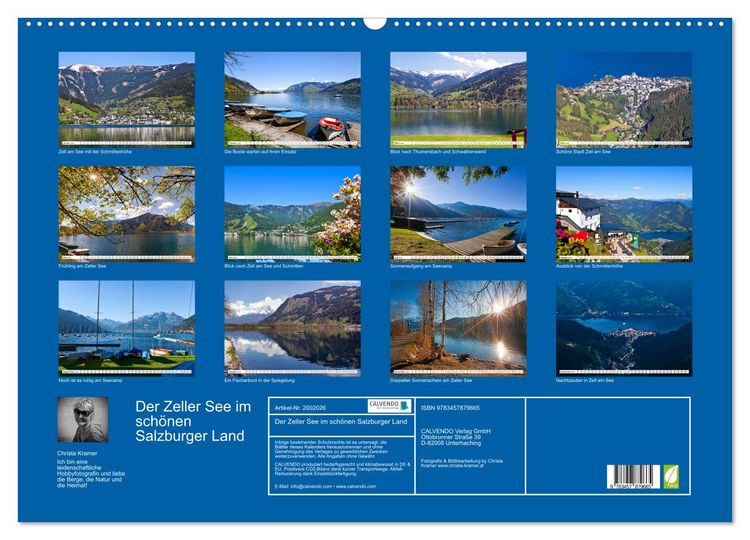 Produktbild: Der Zeller See im sch&ouml;nen Salzburger Land (Wandkalender 2026 DIN A2 quer), CALVENDO Monatskalender