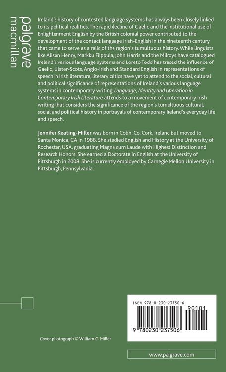 Produktbild: Language, Identity and Liberation in Contemporary Irish Literature
