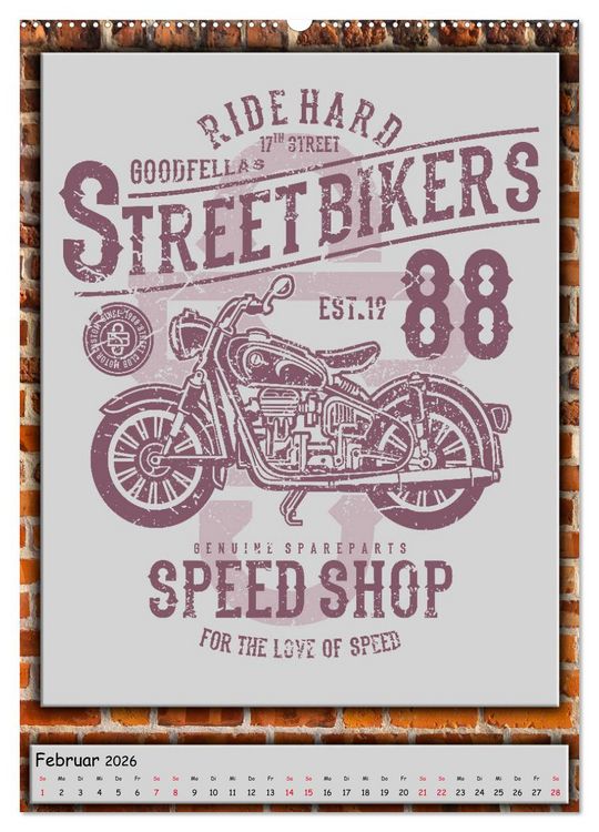 Produktbild: Motorrad - nostalgische Momente (hochwertiger Premium Wandkalender 2026 DIN A2 hoch), Kunstdruck in Hochglanz
