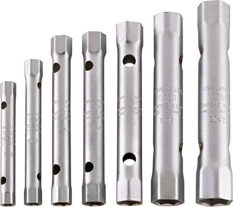 Produktbild: Stahlwille 10750/7 ROHRSTECKSCHLUESSEL-SATZ 96431202 Doppelsteckschl&uuml;ssel