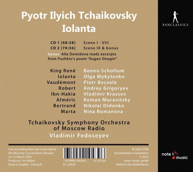 Produktbild: Peter I. Tschaikowsky: Iolanta