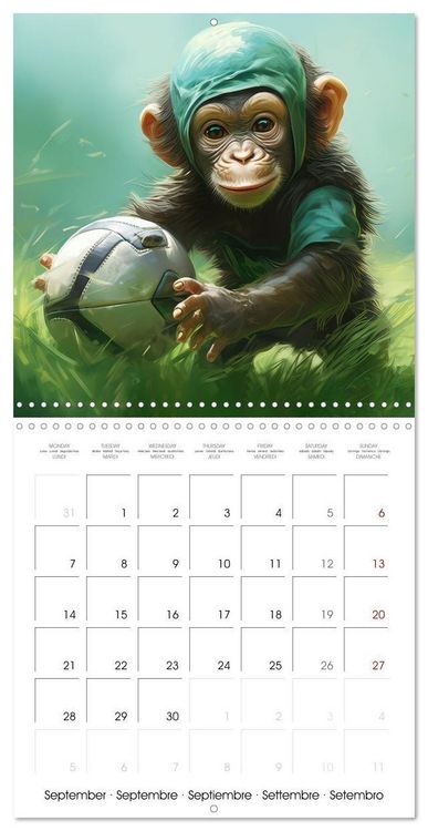 Produktbild: Kicking baby monkeys (Wall Calendar 2026 12 &times; 12 Inch) CALVENDO 12 Month Wall Calendar