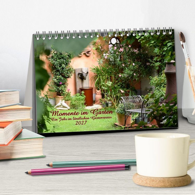 Produktbild: Momente im Garten (Tischkalender 2027 DIN A5 quer), CALVENDO Monatskalender