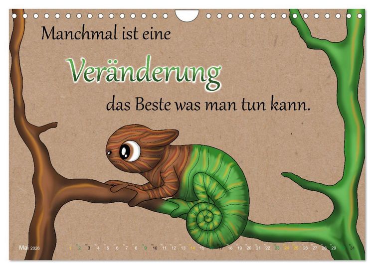 Produktbild: Motiviert durchs Leben (Wandkalender 2026 DIN A4 quer), CALVENDO Monatskalender