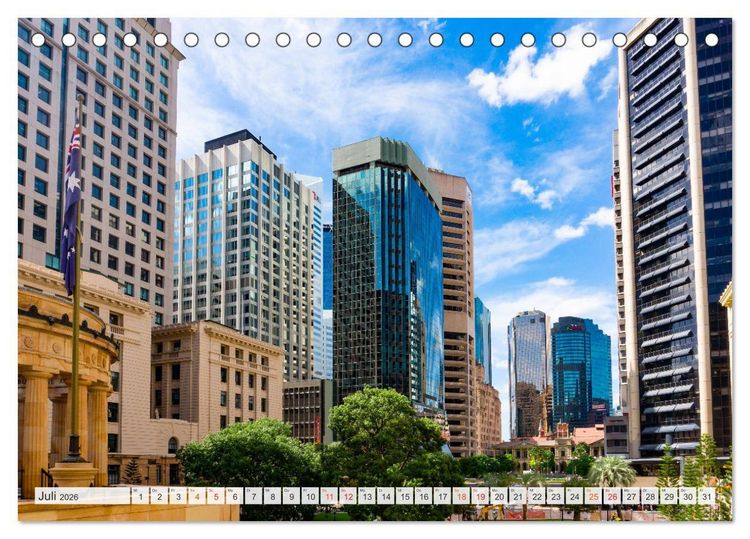 Produktbild: Brisbane Stadtansichten (Tischkalender 2026 DIN A5 quer), CALVENDO Monatskalender