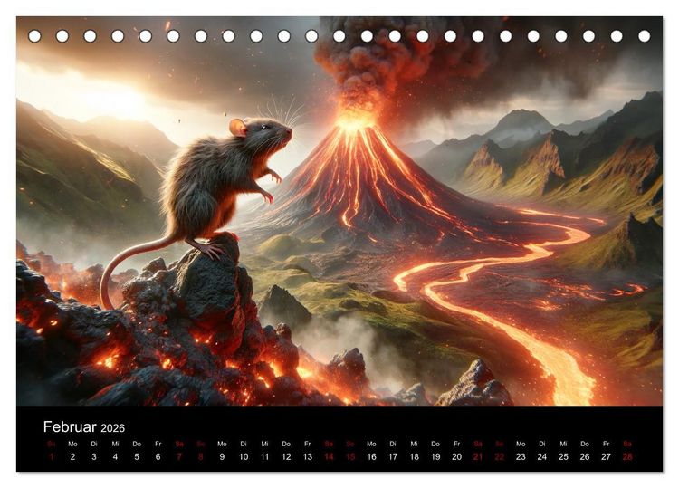 Produktbild: Abenteuerliche Ratten (Tischkalender 2026 DIN A5 quer), CALVENDO Monatskalender