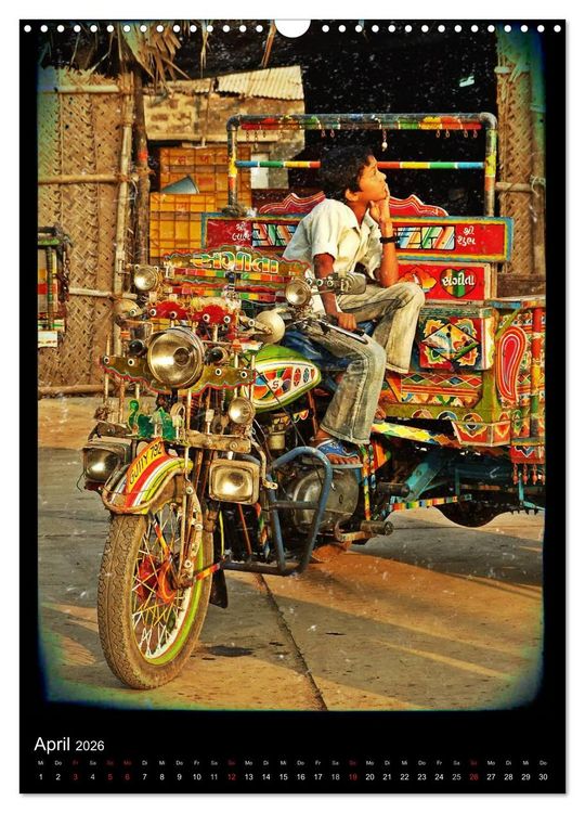 Produktbild: india RETROspective - Indien Kalender (Wandkalender 2026 DIN A3 hoch), CALVENDO Monatskalender