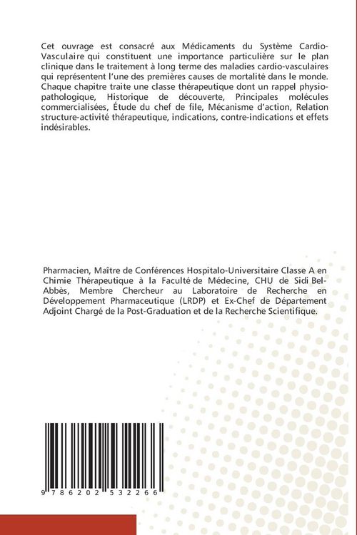 Produktbild: M&eacute;dicaments du Syst&egrave;me Cardio-Vasculaire