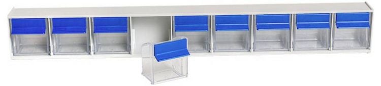 Produktbild: H&uuml;nersdorff 460300 Lagersichtbox MultiStore (L x B x H) 64 x 601 x 76.5mm Lichtgrau 1St.