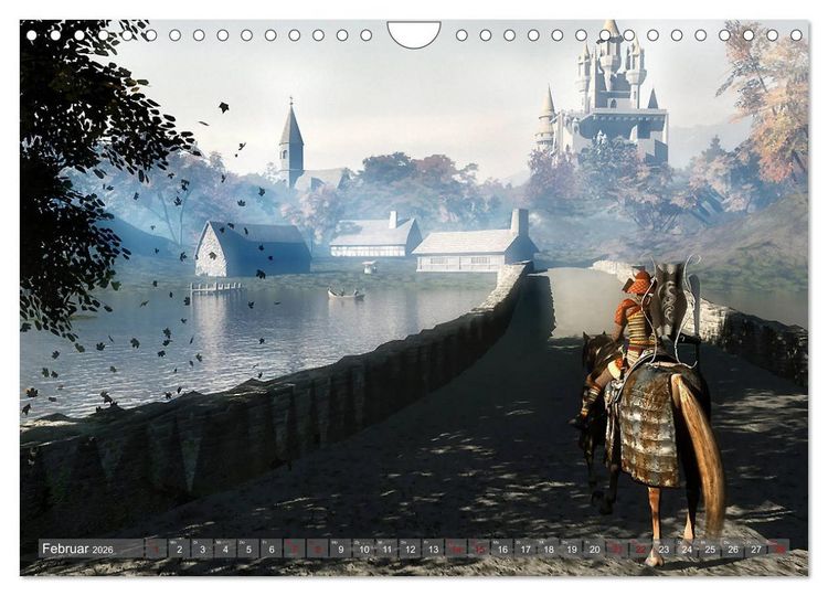 Produktbild: Helden, Drachen und Magie (Wandkalender 2026 DIN A4 quer), CALVENDO Monatskalender