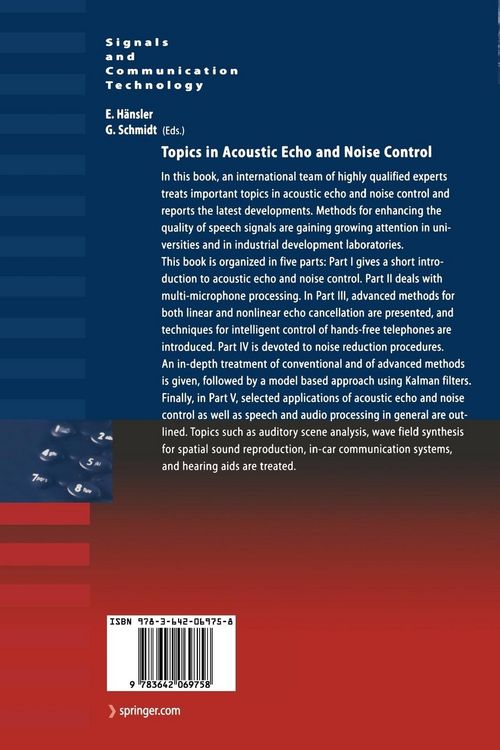 Produktbild: Topics in Acoustic Echo and Noise Control