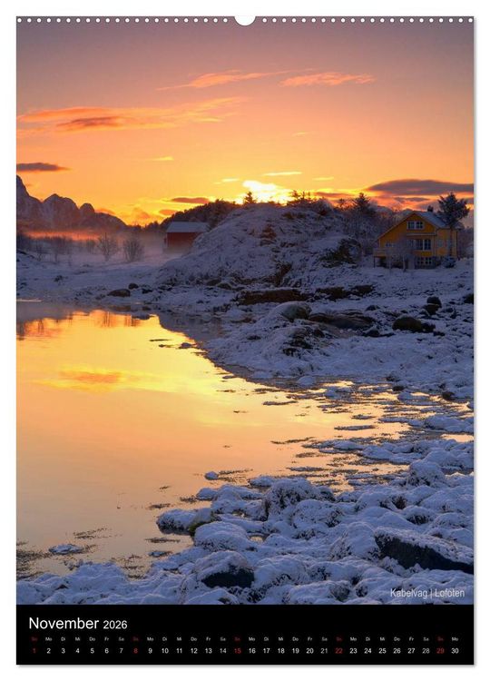 Produktbild: Northern Norway (hochwertiger Premium Wandkalender 2026 DIN A2 hoch), Kunstdruck in Hochglanz