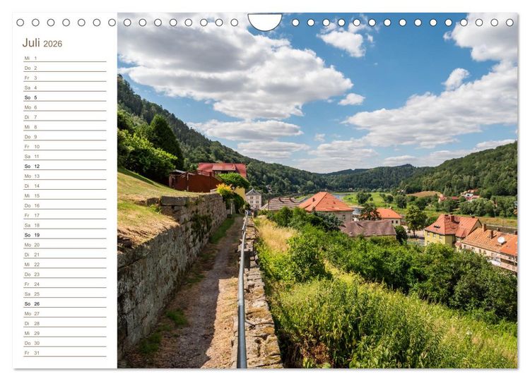 Produktbild: K&ouml;nigstein Perspektiven - Elbsandstein (Wandkalender 2026 DIN A4 quer), CALVENDO Monatskalender