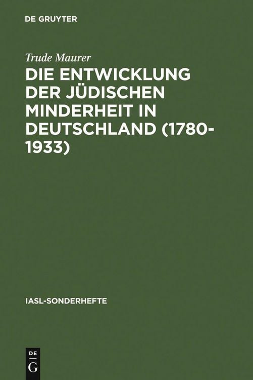 Produktbild: Die Entwicklung der j&uuml;dischen Minderheit in Deutschland (1780--1933)