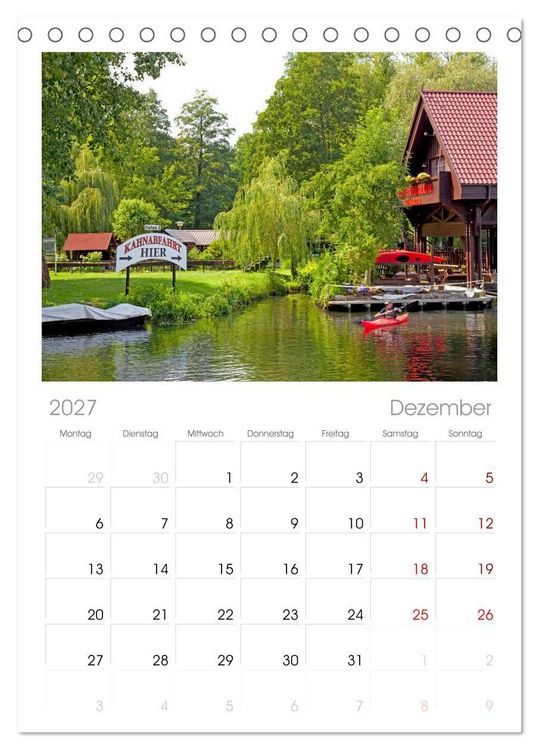 Produktbild: Tischplaner 2027 - Spreewald Natur und Kulturlandschaft (A5 Tischkalender zum Aufstellen) CALVENDO