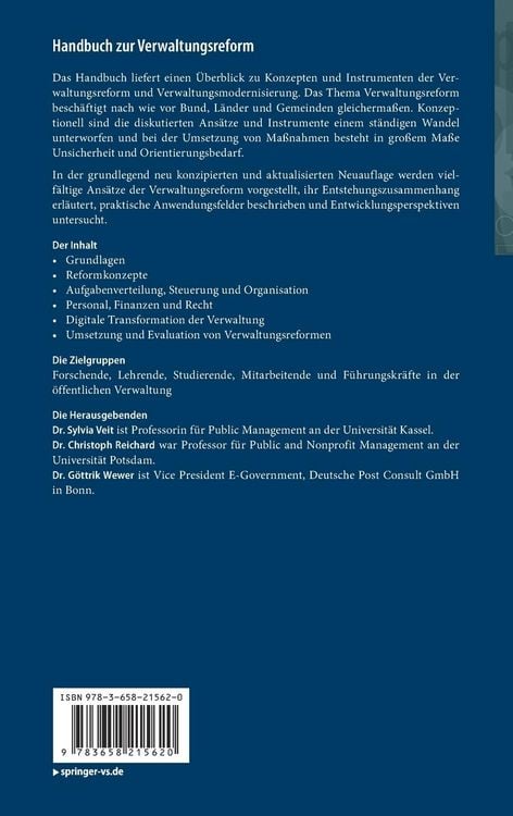 Produktbild: Handbuch zur Verwaltungsreform