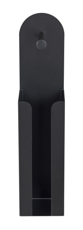 Produktbild: 2-in-1 Toilettenpapierhalter Mod. Agira Schwarz, mit Ersatzrollenhalter