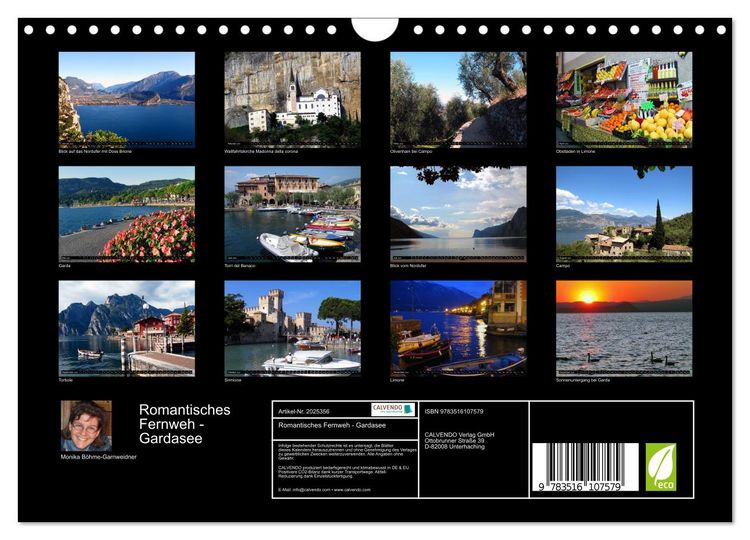 Produktbild: Romantisches Fernweh - Gardasee (Wandkalender 2026 DIN A4 quer), CALVENDO Monatskalender