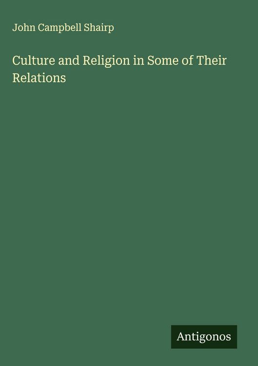 Produktbild: Culture and Religion in Some of Their Relations