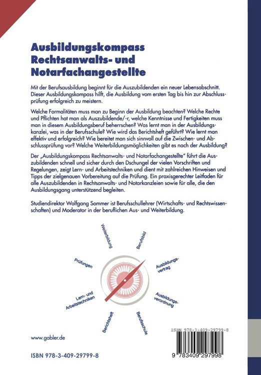 Produktbild: Ausbildungskompass Rechtsanwalts- und Notarfachangestellte