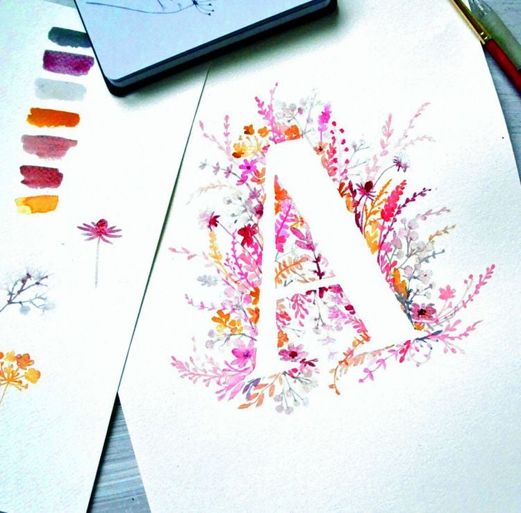 Produktbild: Monogramme in Aquarell