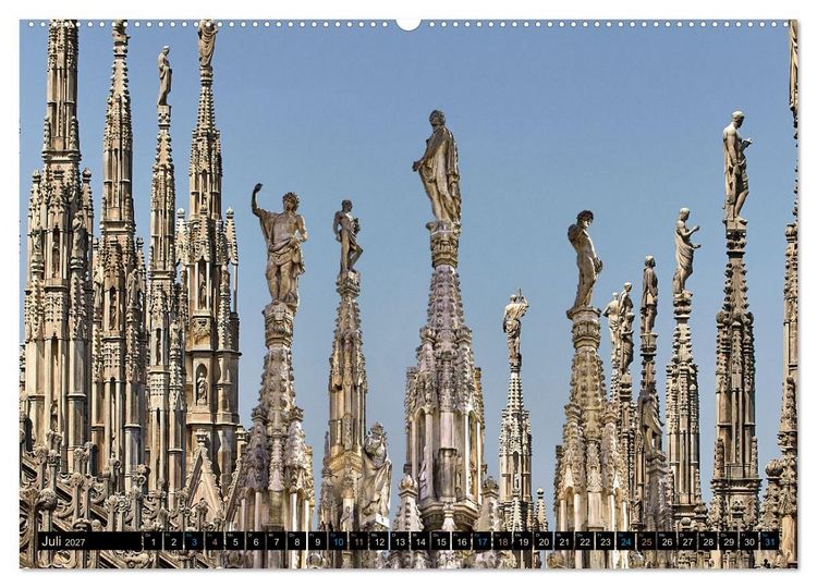 Produktbild: One Day Mailand (Wandkalender 2027 DIN A2 quer), CALVENDO Monatskalender