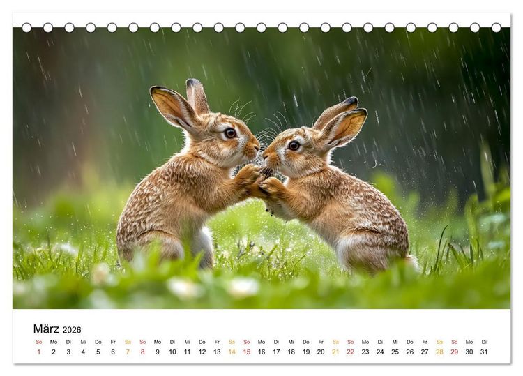 Produktbild: Wilde Tierwelt im Wald (Tischkalender 2026 DIN A5 quer), CALVENDO Monatskalender