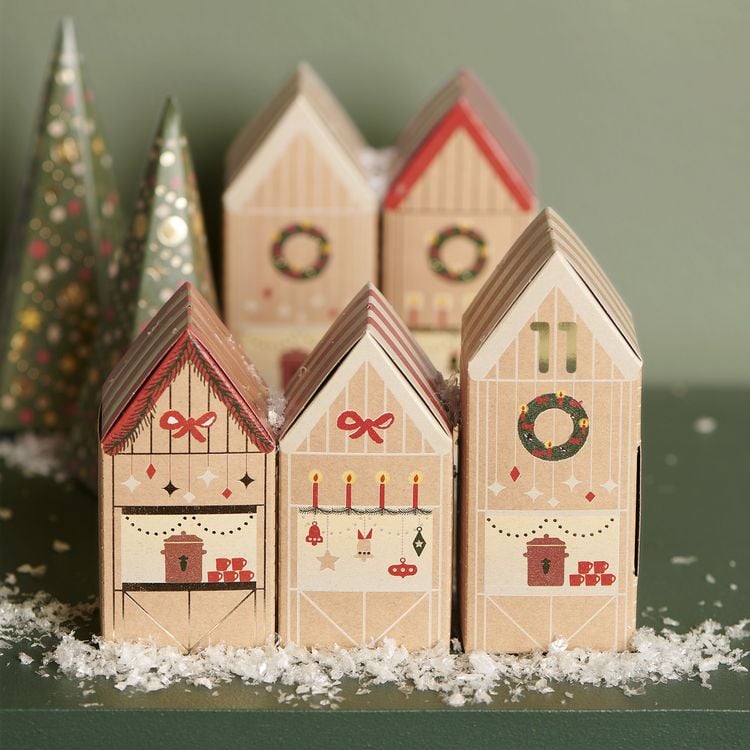 Produktbild: Bastelset Adventskalender "Weihnachtsmarkt"